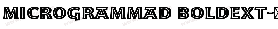 Microgrammad BoldExt字体转换